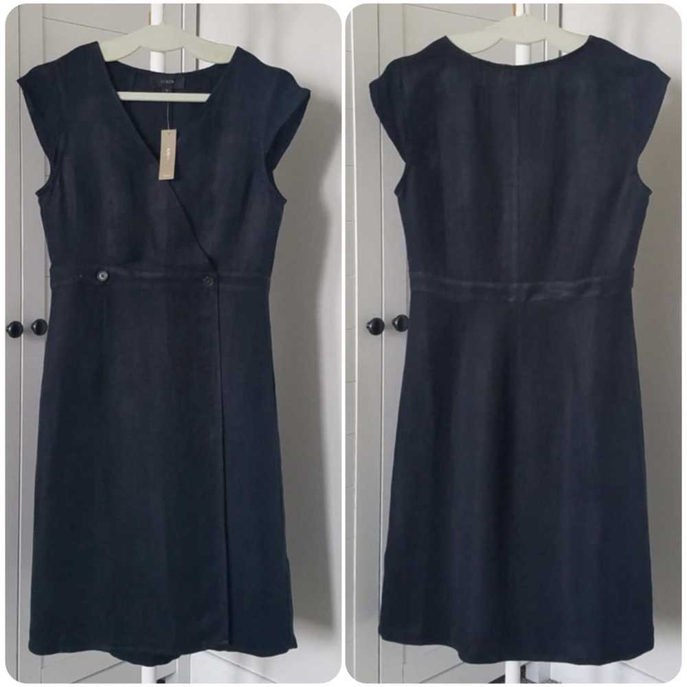 J. Crew Black Wrap Dress
